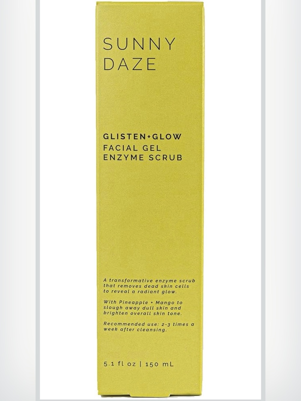 Sun n Moon Sunny Daze Glisten+Glow Facial Gel Enzyme Scrub — yellow